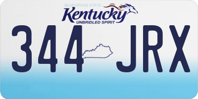 KY license plate 344JRX