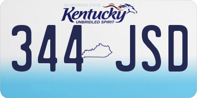 KY license plate 344JSD