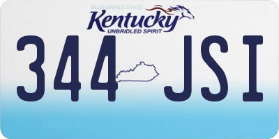 KY license plate 344JSI