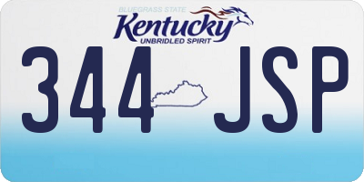KY license plate 344JSP