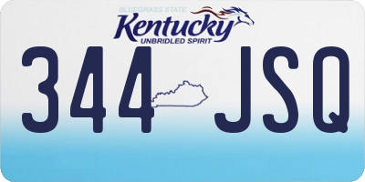 KY license plate 344JSQ