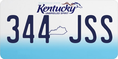 KY license plate 344JSS