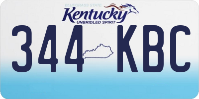 KY license plate 344KBC