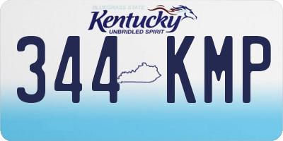 KY license plate 344KMP
