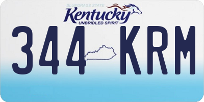 KY license plate 344KRM