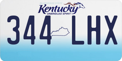 KY license plate 344LHX
