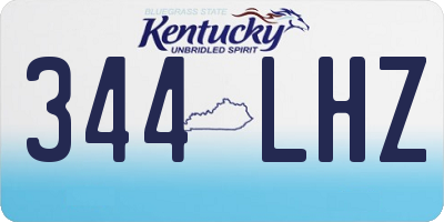 KY license plate 344LHZ