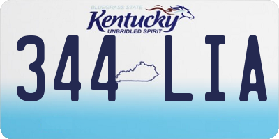KY license plate 344LIA