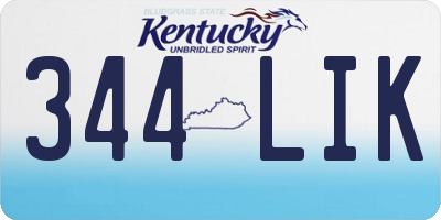 KY license plate 344LIK