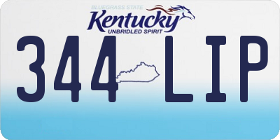 KY license plate 344LIP