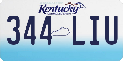 KY license plate 344LIU