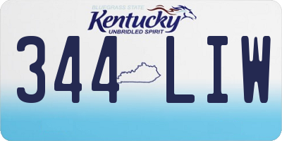 KY license plate 344LIW