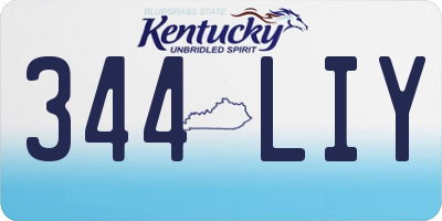 KY license plate 344LIY