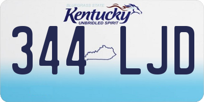 KY license plate 344LJD