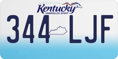 KY license plate 344LJF
