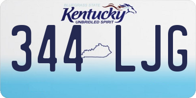 KY license plate 344LJG
