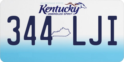KY license plate 344LJI