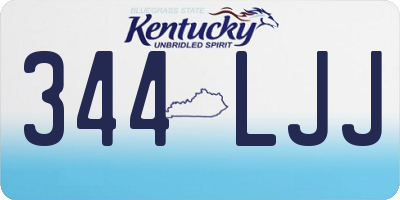 KY license plate 344LJJ