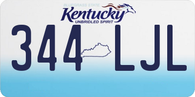 KY license plate 344LJL