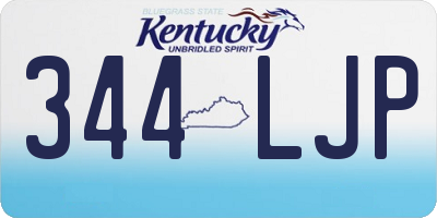 KY license plate 344LJP