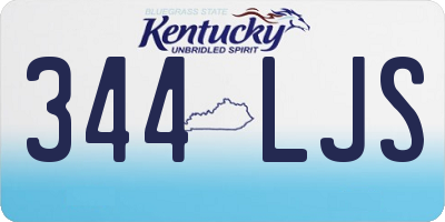 KY license plate 344LJS