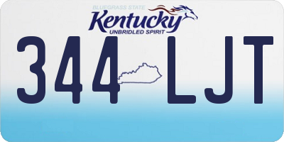 KY license plate 344LJT