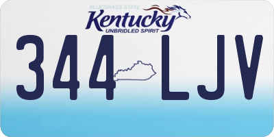 KY license plate 344LJV