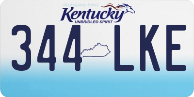KY license plate 344LKE