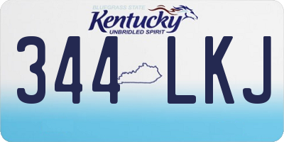 KY license plate 344LKJ