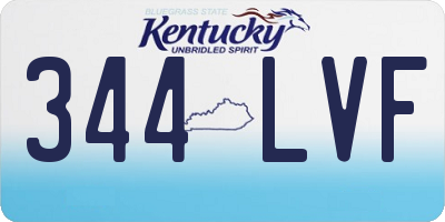 KY license plate 344LVF
