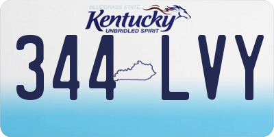 KY license plate 344LVY
