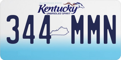 KY license plate 344MMN