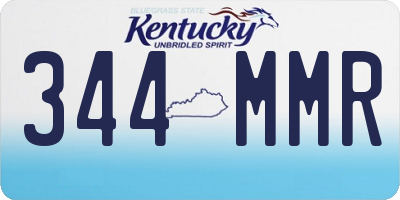 KY license plate 344MMR
