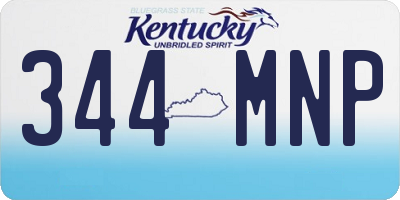 KY license plate 344MNP