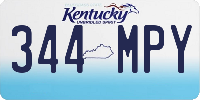 KY license plate 344MPY