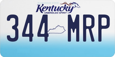 KY license plate 344MRP