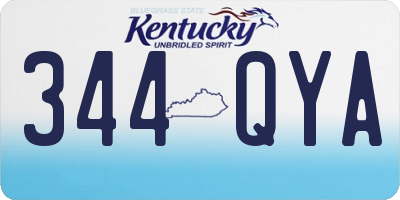 KY license plate 344QYA