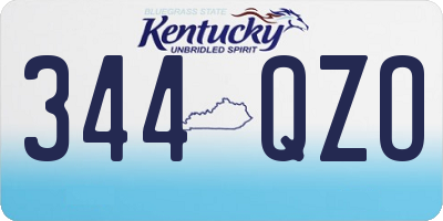 KY license plate 344QZO
