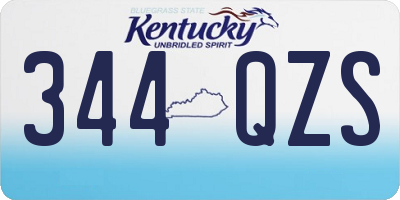 KY license plate 344QZS