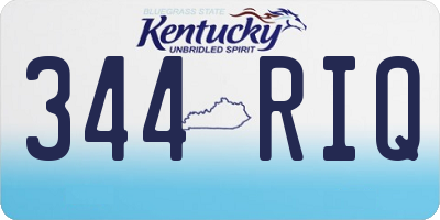 KY license plate 344RIQ