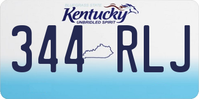 KY license plate 344RLJ