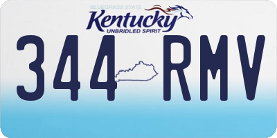 KY license plate 344RMV