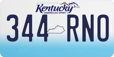 KY license plate 344RNO