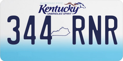 KY license plate 344RNR