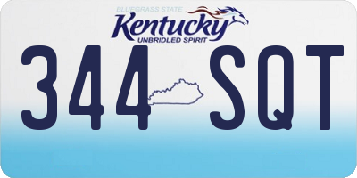 KY license plate 344SQT