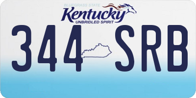 KY license plate 344SRB