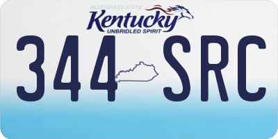 KY license plate 344SRC