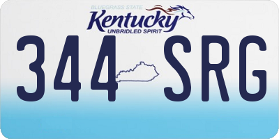 KY license plate 344SRG