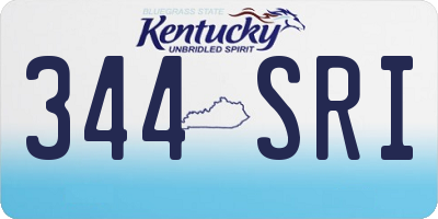 KY license plate 344SRI