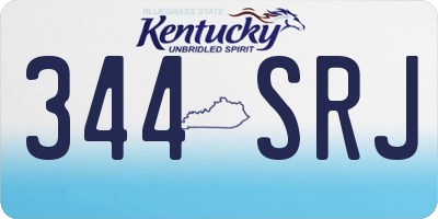 KY license plate 344SRJ